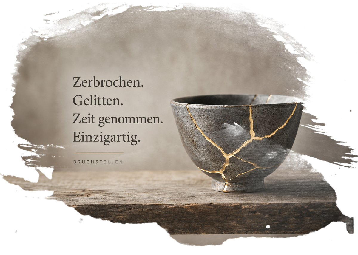 Zerbrochen. Gelitten. Zeit genommen. Einzigartig. – Kintsugi-Schale